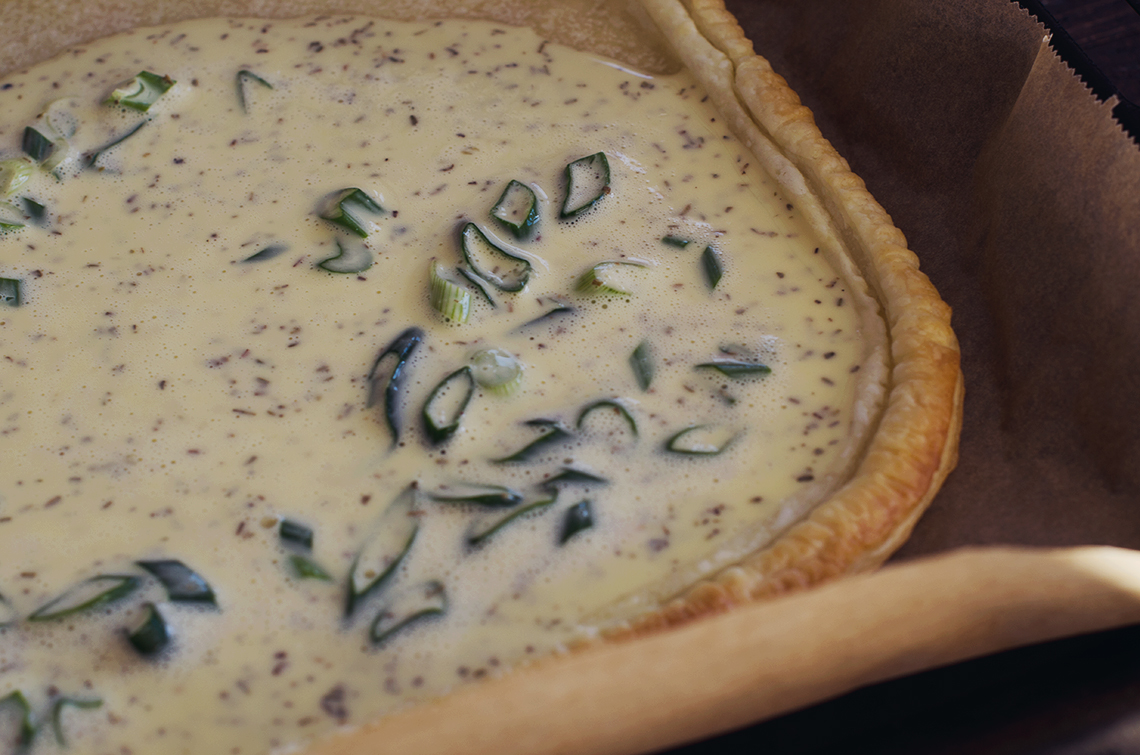 Der Teig ist gefüllt und kann nun wieder in den Backofen