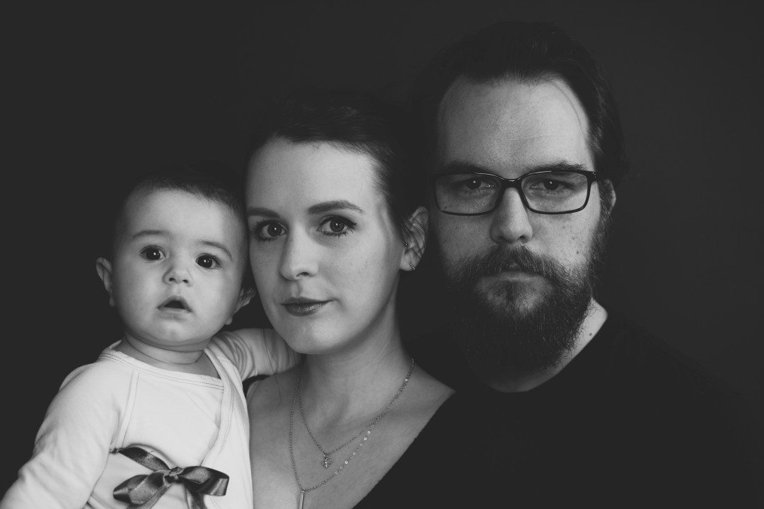 familie adler frost bw ausdruck groß