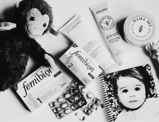 anna frost femibion fafine flatlay clarins burts bees