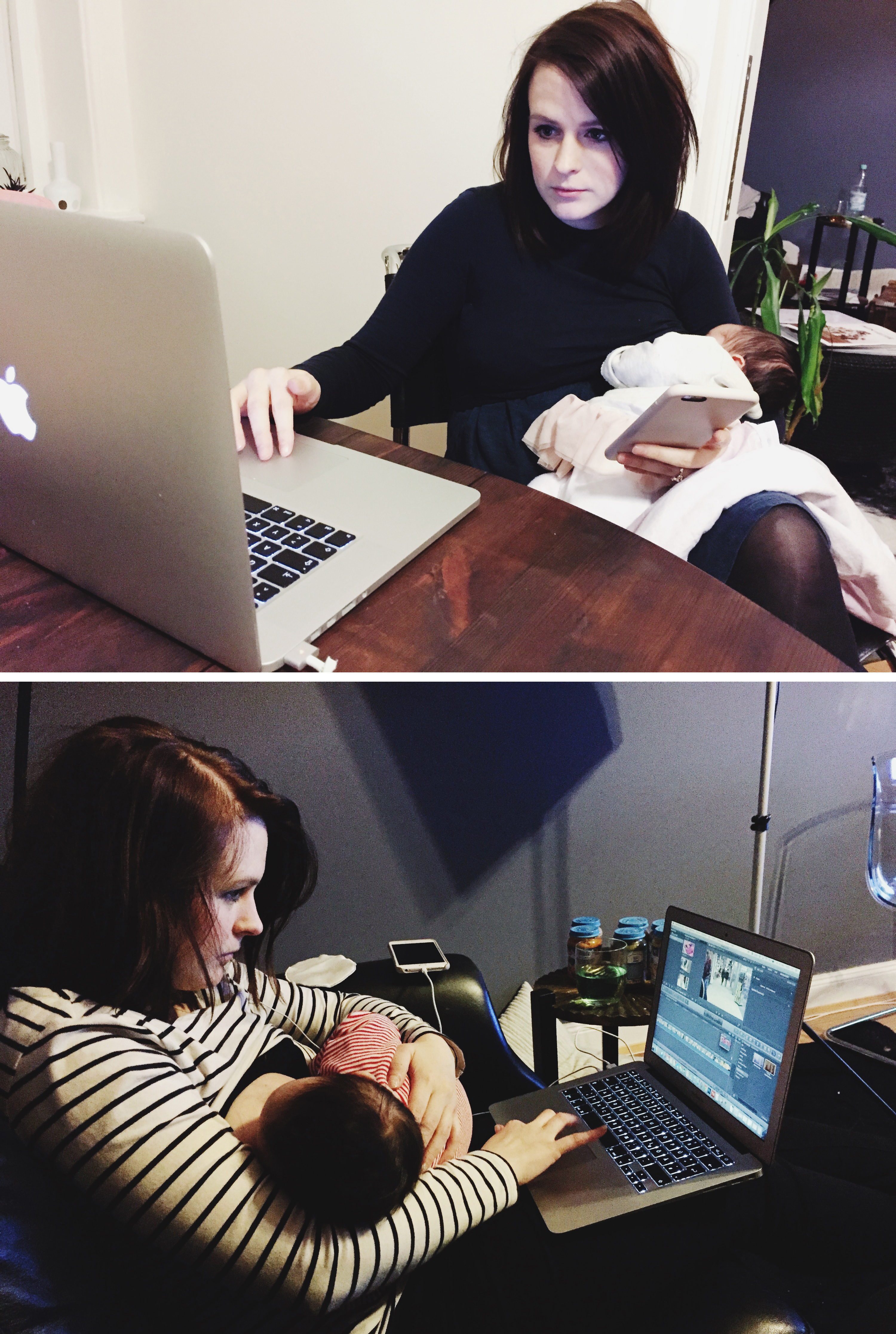 anna frost arbeiten und stillen mom multitasking